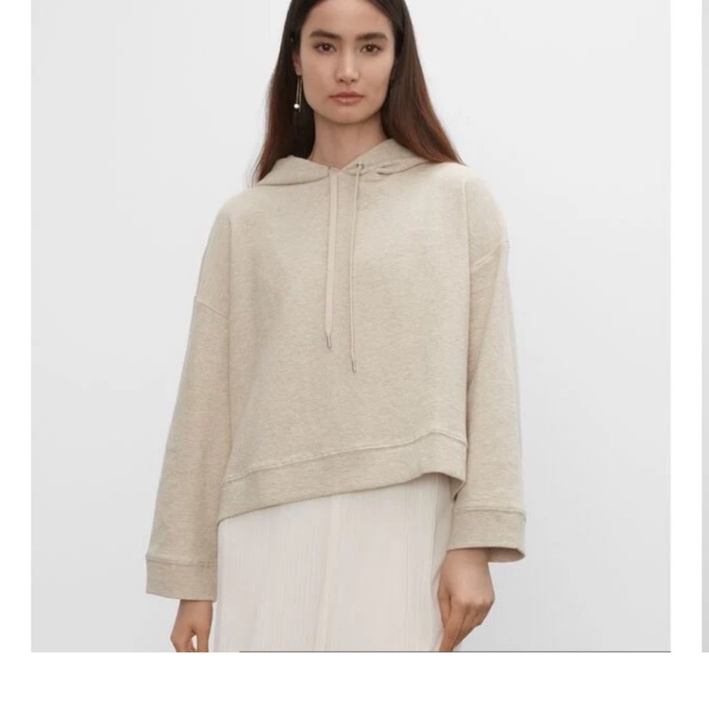 Club Monaco Ribbed Hoodie - Taupe XS